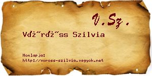 Vöröss Szilvia névjegykártya