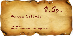 Vöröss Szilvia névjegykártya